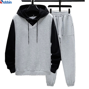 Trajes Deportivos para Hombre, Sudadera con Capucha de Bloques de Color, Manga Larga, Ropa Casual de Otoño con Cierre de Cordón y Bolsillos Laterales - Product Image 5