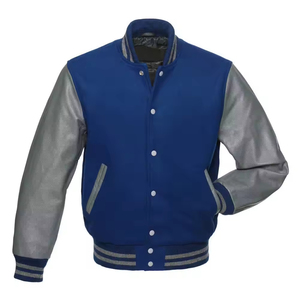 แจ็คเก็ต Varsity Letterman ขายส่ง เสื้อกันลมแบบกำหนดเอง ซุปเปอร์ดราย ยูนิเซ็กส์ ไซส์พลัส คอตั้ง โลโก้ด้านหน้า สตรีทแวร์ - Product Image 3
