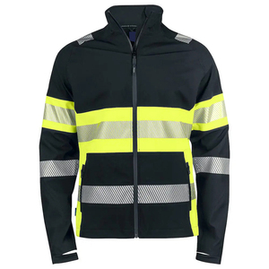 Chaqueta Bomber de Alta Visibilidad, Chaqueta de Seguridad Laboral Unisex de Dos Tonos, Alta Visibilidad Reflectante, Talla Grande, Poliéster Antibacteriano - Product Image 1