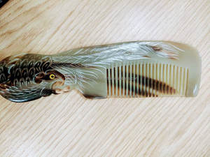 100% peine de cuerno de búfalo Natural hecho a mano cuerno REAL técnica de pulido antiestático elegante estilo de amor artesanal - Product Image 2