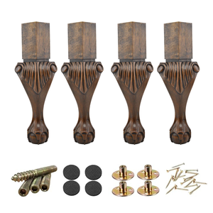 Luxury Carved Solid Wood Furniture Leg European Style <b>Sofa</b> Cabinet Table Feet Replacement High End Design - Product Image 6