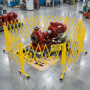 Barrera de Seguridad Plegable de Acero Resistente, Barrera de Control de Multitudes para Escuelas, Oficinas y Áreas Industriales - Product Image 6