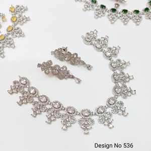 Luxury Silver Plated Imitation Classic Bridal Wedding Jewelry <b>Set</b> - Product Image 1