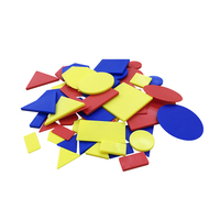 Blocs d'attributs de géométrie en plastique Cartes d'activité mathématique Puzzles logiques STEM Tri géométrique Jeux de comptage
