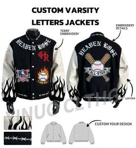 Veste en laine mélangée pour homme de qualité supérieure avec doublure en coton polyester, veste varsity, vêtements d'extérieur d'hiver, service OEM personnalisé - Product Image 6