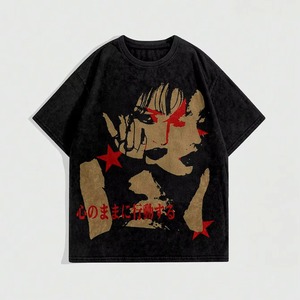 เสื้อยืดโอเวอร์ไซส์ทรงบ็อกซี่ ผ้าฝ้าย ทรงหลวม ไหล่ตก ล้างสีแบบแอซิดวอชและสโตนวอช พิมพ์ลายสกรีน พิมพ์ลายแบบ DTG ตามสั่ง ขายส่ง - Product Image 5