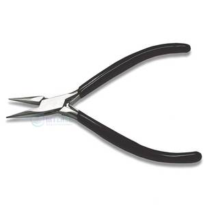 คีมปากแหลมสแตนเลส ปลายแหลมพิเศษ ขนาด 4.5 นิ้ว ด้ามจับ PVC พร้อมสปริงคู่ สำหรับงานเครื่องประดับ สร้อยข้อมือ - Product Image 1