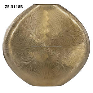 Vase de mariage en fibre végétale écologique chromé sur mesure Zahid Exports India, pot de fleurs artistique martelé, décoration d'intérieur - Product Image 2