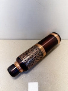 Premium Engraved Floral Pure Copper Water Bottle 1000ml Antique Finish Flask Luxury Meena Print Eco-Friendly Metal <b>Drinkware</b> - Product Image 4