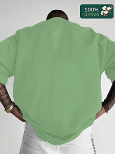 เสื้อยืดพิมพ์ลายการ์ตูนเป็ดสีเขียวสำหรับผู้ชาย แขนสั้น คอกลม ทรงปกติ สวมใส่สบาย พิมพ์ลายดิจิทัล ผ้าเจอร์ซีย์คอตตอน ระบายอากาศได้ดี พร้อมตัวอักษร - Product Image 2