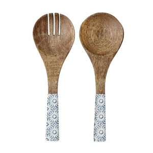 Ensemble de saladiers élégants en émail avec manche en bois naturel imprimé, prix de gros raisonnable - Product Image 6