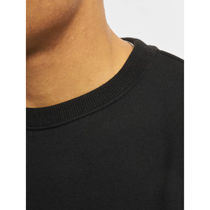<b>Black</b> Oversized Crewneck <b>Sweatshirt</b>. Heavyweight Plain Fleece Pullover. Streetwear <b>Sweatshirt</b>. OEM Private Label Manufacturer - Product Image 5