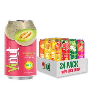 น้ำเมลอน VINUT ผลิตในเวียดนาม เครื่องดื่มปราศจากน้ำตาล 330 มล. ราคาโรงงาน รับผลิตแบรนด์ส่วนตัว มีตัวอย่างฟรีให้ทดลอง - Product Image 1