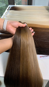 Vietnamese Virgin Hair Bulk Wholesale Factory Price Hanoi High Quality Straight Soft Full Cuticle Super Double Drawn <b>Bleached</b> - Product Image 3