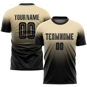 เสื้อฟุตบอลสีดำแบบซับลิเมชั่นคุณภาพสูงสั่งทำได้จากโรงงานโดยตรง - Product Image 1