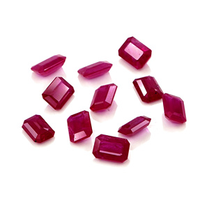 Rubis naturels non traités du Mozambique, octogones calibrés 5x7mm, pierres précieuses de rubis naturelles facettées pour la création de bijoux, prêtes à l'emploi - Product Image 3