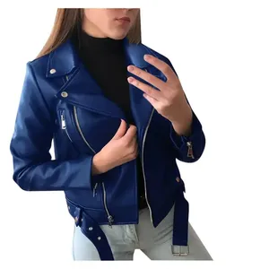 Chaquetas de Cuero para Mujer, Chaquetas de Cuero Genuino al por Mayor, el Mejor Diseño, Chaqueta de Cuero Personalizada para Dama - Product Image 4