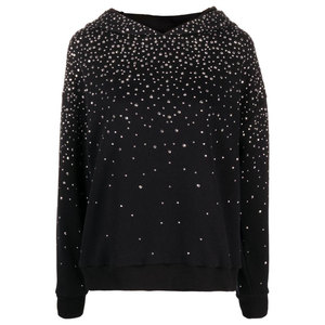 Ensemble de survêtement en molleton de coton avec strass, logo personnalisé, sweat à capuche zippé, pantalon baggy, ensemble de survêtement délavé à l'acide, tenue de sport complète - Product Image 5