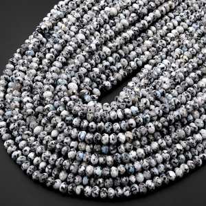 Perles facettées en jaspe K2, perles rondes en granit, pour la fabrication de bijoux, collier, bracelet, vente en gros - Product Image 5