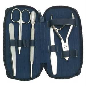 Classic Stainless Steel Nail <b>Kit</b> with Clipper Scissor File in Portable Case for <b>Manicure</b> Adult Use - Product Image 6
