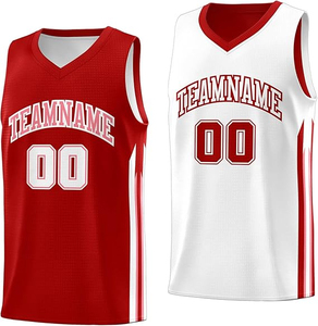 Venta al por Mayor de Camisetas de Baloncesto Sublimadas Personalizadas para Adultos con Bordado, Colores y Nombres de Equipos Personalizados, Precio Económico, OEM - Product Image 1