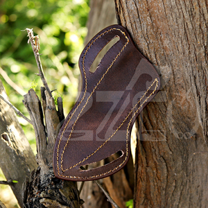 OEM Handmade Cross Draw Leather Knife Sheath Right Hand Pancake Belt Knife Holster Genuine Cowhide Bull Cutter Sheath Ideal Gift - Product Image 5