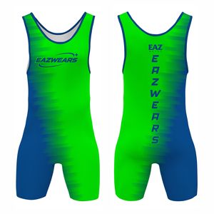 Maillot de lutte sublimé haut de gamme pour homme, motif personnalisé, uniforme extensible de performance, entraînement d'équipe, compétition, fournisseur d'usine - Product Image 1