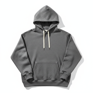 Sweat-shirt à capuche unisexe gris en polyester/coton, coupe ajustée, tricoté, respirant, séchage rapide, idéal pour l'automne - Product Image 3