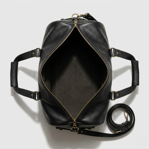 Bolsa de Viaje de Cuero Negra al por Mayor, Bolsa de Fin de Semana con Cierre de Cremallera de Gran Capacidad, Bolsa de Viaje Unisex de 24 Pulgadas, Proveedor OEM - Product Image 3