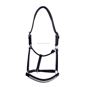 Licol de cheval en cuir équestre de haute qualité et durable, style selle anglaise, couleur et taille personnalisables avec logo personnalisé - Product Image 3