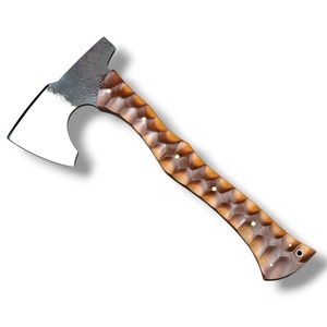 ขวานตีเปิดฝากระติ้งกลางแจ้งแบบเต็มด้าม คาร์บอนสตีล ยี่ห้อ Nordic Forge รุ่น Bearded  ด้ามไม้พะยูง  แบบ ODM ที่ปรับแต่งได้ - Product Image 3