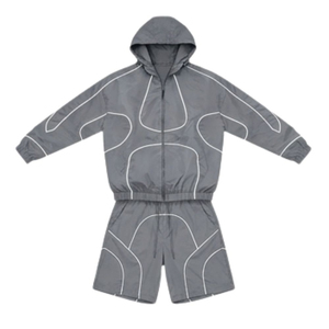 Ensemble short et coupe-vent en nylon personnalisé pour homme, tendance, réfléchissant, léger, avec fermeture éclair, collection 2026 - Product Image 1