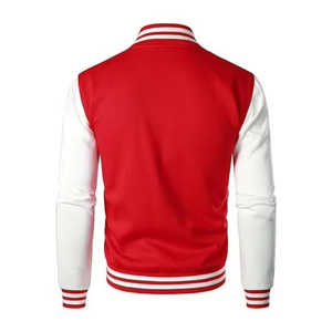 แจ็คเก็ต Letterman คุณภาพพรีเมียม ปักลายเชนิลล์แบบกำหนดเอง แจ็คเก็ตเบสบอลแบบมหาวิทยาลัย แจ็คเก็ตโรงเรียนฤดูหนาวสไตล์เรโทรแบบสั่งทำพิเศษ - Product Image 2