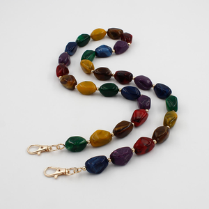 Beaded Gemstone Imitation Decorative <b>Bag</b> Chain Purse Resin Chains Handle <b>Strap</b> Acrylic <b>Replacement</b> <b>Strap</b> for Handbag - Product Image 2