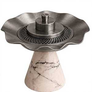 Último modelo de quemador de incienso de Oud de lujo con base cónica de resina rosa y filigrana metálica, soporte para Bakhoor árabe para Ramadán y Eid, Mabkhara, directo de fábrica - Product Image 6