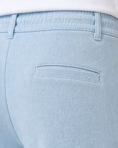 Men Sky Blue Slim Fit Casual Jogger Pants Elastic Waist <b>Drawstring</b> <b>Trousers</b> Soft Fabric Comfortable Daily Wear Stylish Look - Product Image 5