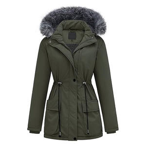 Veste parka matelassée imperméable et écologique pour femme, avec capuche en fausse fourrure, respirante, grandes tailles - Product Image 1