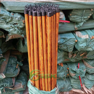 Eucalyptus Wooden Broom Stick Coffee-Colored PVC Coated Eco-Friendly 2-in-1 Aesthetic Household <b>Cleaning</b> Brooms & Dustpans Price - Product Image 4