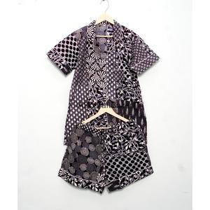 Conjunto de Pijama de Algodón Indio para Mujer, Estilo Informal Romántico con Cordón, Cómodo, Transpirable y de Secado Rápido para Verano - Product Image 1