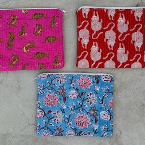 Bohemian Zipper Laptop Bag Medium Size Animal Prints Textile Portable <b>Makeup</b> <b>Case</b> Red Pink Blue Floral Pattern - Product Image 2