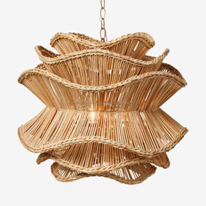Wholesale Sustainable Bamboo Lamp Shades Handmade in Europe with Natural Coastal Design Traditional European Style Lamp <b>Covers</b> - Product Image 3