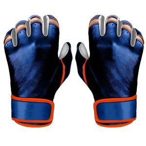 Hot Selling Customized Leather Baseball Batting Gloves Anti-slip High Quality Breathable Adults Professional Softball Gloves - Product Image 4