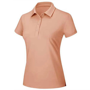 เสื้อโปโลแฟชั่นลำลองสำหรับผู้หญิง OEM แขนสั้น ระบายอากาศได้ดี ผลิตจากผ้าโพลีเอสเตอร์คอตตอนคุณภาพสูง 100% สำหรับสุภาพสตรี - Product Image 3