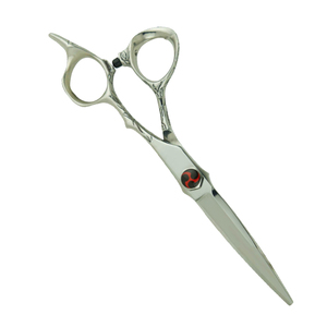Ciseaux de barbier professionnels en acier inoxydable, ciseaux de coupe de cheveux, poignée personnalisée avec logo, ciseaux de coiffure de salon, poignée diamantée - Product Image 5