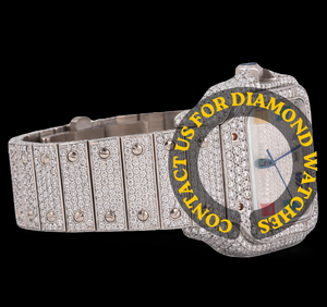 Nouvelle Montre Carrée 2026 au Design Dernier Cri, Cadran à Chiffres Romains, Diamants Moissanite Sertis, en Acier Inoxydable, Style Affaires et Antique - Product Image 4