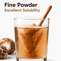 Poudre d'extrait de champignon Shiitake Lentinus Edodes en vrac, 10 % de polysaccharides de haute qualité, marque privée Qidan