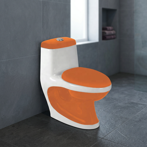 WC monobloc moderne bicolore en céramique avec lavabo intégré pour projets de salle de bain de luxe contemporains - Product Image 5