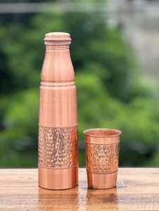 <b>Copper</b> Eco-Friendly Luxury Water Bottle for Home Dining and Elegant <b>Table</b> Settings - Product Image 5