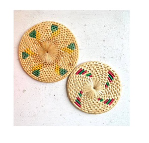 Wholesale Rattan Trivets Pot Handicrafts Mats Pads Handmade Natural Rattan <b>Coasters</b> <b>for</b> <b>Drinks</b> - Product Image 4