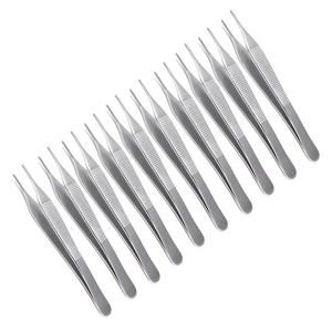 Pinzas Adson para tejido, ortopédicas, 10 unidades, instrumentos quirúrgicos/médicos, acero inoxidable, 4.75 pulgadas, dentadas - Product Image 3
